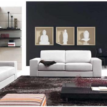 Vinilo Decorativo Buda Blanco