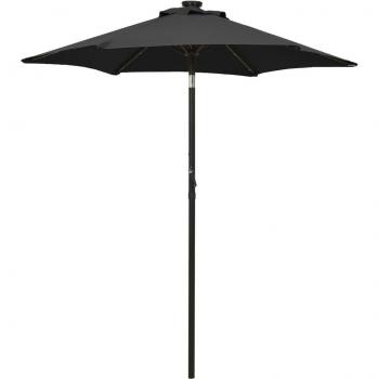 Parasol Lumineux 200 x 211 cm en Aluminium Noir