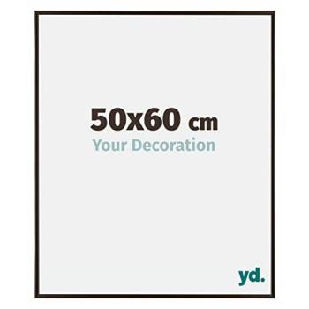 Cadre Décoration 50x60 cm – Plastique + Verre Anti‑Réflexion – Éclat Anthracite – Mur
