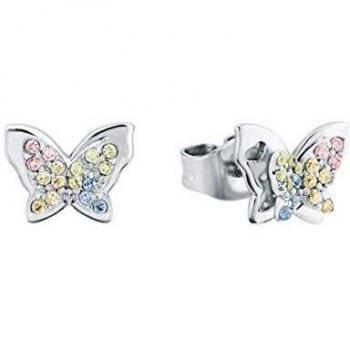 Silber-Schmetterling Ohrringe für Mädchen Lillifee