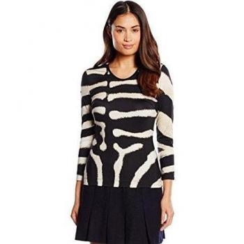 Just Cavalli Camiseta de Manga Larga Negro / Blanco ES 40