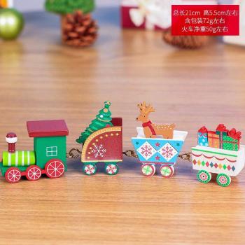 Adorno de Mesa Navideña con Tren de Madera