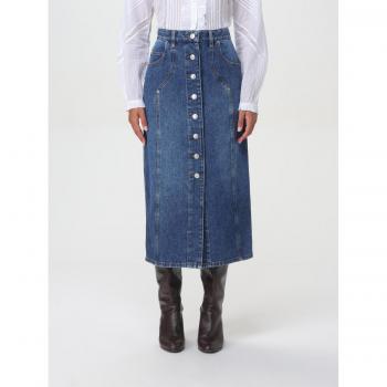 Isabel Marant Vandy Jupe Bleue Denim FR 40