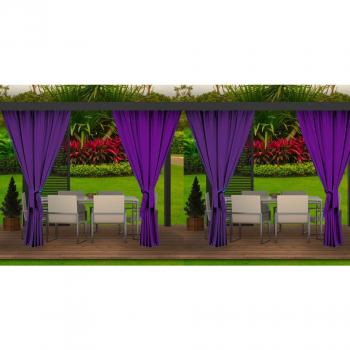 Rideaux de Balcon Imperméables 4x155x220cm Violet