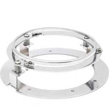 5.75 Inch Black/Chrome Headlight Mounting Ring