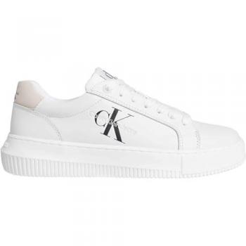Calvin Klein Women's Chunky Leather Sneakers, White, Size 36