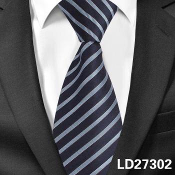 Jacquard Bridegroom 8cm Necktie – Classic Zip Closure, Black & Grey