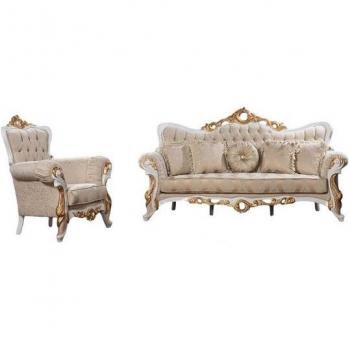 Klassische Sofagarnitur 3+1 Sitzer Leder Couchen