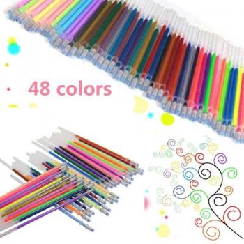 Recharges de stylos gel pour dessin artistique 48 couleurs