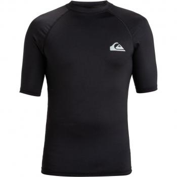 Quiksilver Black Short Sleeve UPF 50 Rash Vest (Herren)