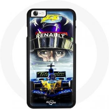 Case iPhone 7 Fórmula 1 Azul y Amarillo Fernando Alonso Renault