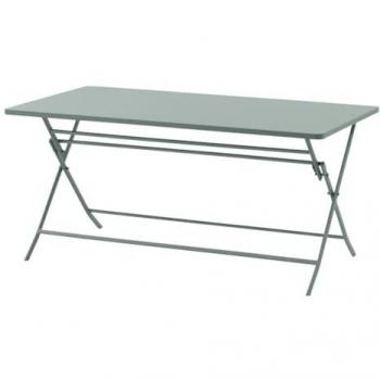 Greensboro Table 6 Places, Vert Olive, Acier Époxy – Hespéride