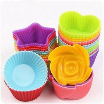 12PCS Silicone Cake Molds
