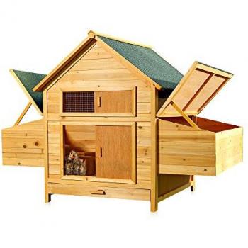 Melko Volaille Compact 4 poulets – 160x115,5x100 cm, 2 plateaux à œufs et couvercle de maintien