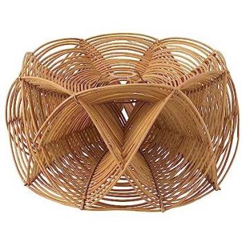 Abat-jour suspendu en rotin Vagues 50cm beige