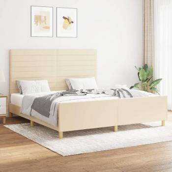 VidaXL Creme Bettrahmen 160x200 cm ohne Matratze