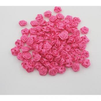 DIY 1.5cm Satin Ribbon Rose for Baby Clothes and Accessories (40pcs/lot)