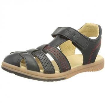 Kickers Platinium, Sandalias de Punta Descubierta, Azul (Marine 10), 35 EU