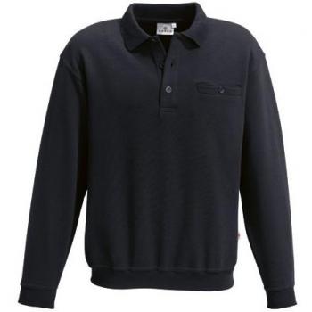Hakro Herren Pocket-Polo-Sweatshirt Premium # 457 (L, grau)