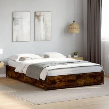 Giroletto Rovere Fumo 140x200 Cm Metallo e Legno