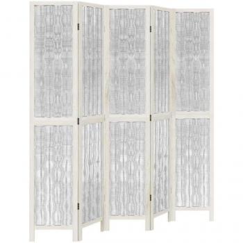 Divisor de Espacios Paulownia Blanca – 5 Paneles
