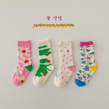 Chaussettes pour bébé fille, 4 paires, coton doux