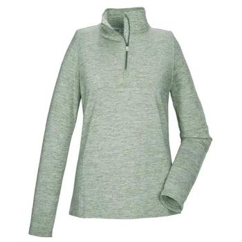 Graugrünes Langarmtrikot Killtec KSW 121 für Damen – 90 % Poly, 10 % Elasthan