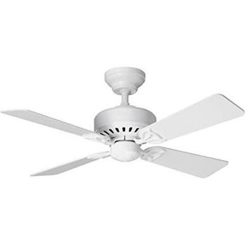 Bayport 107cm Ceiling Fan White and Light Oak with Pull Chain