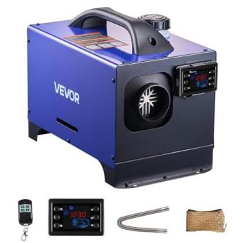 Chauffage Diesel VEVOR 12 V/24 V, Portable 8 kW, Écran LCD, Réservoir 5 L – stationnement et caravane