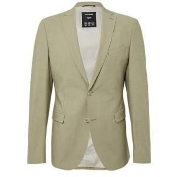 S.Oliver Black Label SlimFit Meliertes Stretch‑Akko – Hellgrün (Größe 54)
