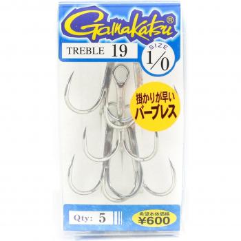 Gamakatsu 66225 Hook Treble 19 mm 1/0