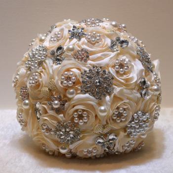 Ramo de Novia Grande con Brillantes de 25cm