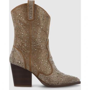 Botines Lodi de mujer con strass y diseño cowboy