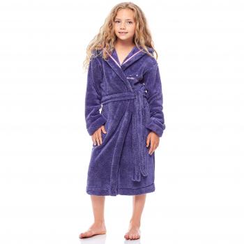 Peignoir de Bain Fille à Capuche Violet FM-001