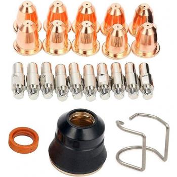 Kit complet torche plasma S45 23 pièces avec électrodes et embouts de buse
