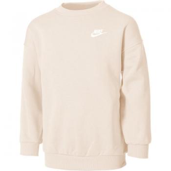 Nike Club Fleece Oversized Crew Sudadera Chicas Beige L