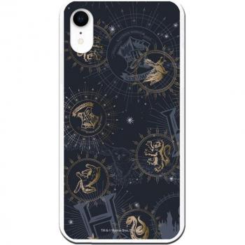 Funda para iPhone XR de la Saga Harry Potter con Insignias y Constelaciones