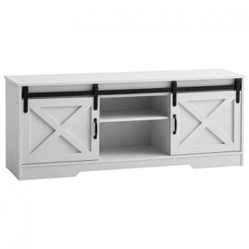 Lowboard Weiß B/H/T – ca. 150 × 59,5 × 39,5 cm, Landhaus‑Stil