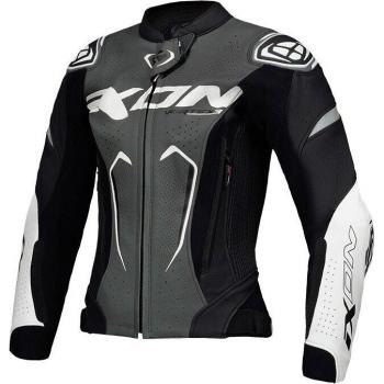 Ixon Vortex 3 Veste en cuir de moto pour dames Noir Blanc taille : XL