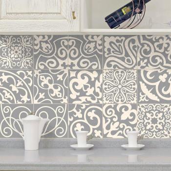 Revestimiento Adhesivo Pared Tonos Grises