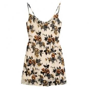 Superdry Floral Devore Cowl Slip Dress for Women XS