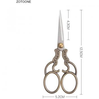 Ciseaux couture rétro en acier inox – design papier, fil pointu