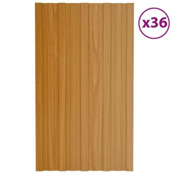 VidaXL Panneaux de toit 36 pcs Acier galvanisé 80x45 cm