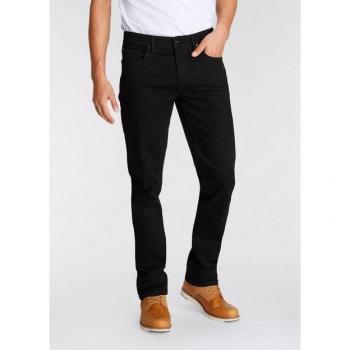 AJC Straight Jeans Herren 33, Länge 32 – Schwarz, unifarben, 98 % Baumwolle, 2 % Elasthan, Low‑Rise