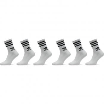 Set di Calzini 3‑Stripes Crew adidas Originals (Bianco) – 6 Paia