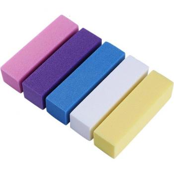 1 Pc Nagel Schleifblock Puffer in Rosa Blau Weiß Quaderform für professionelle Nagelpflege