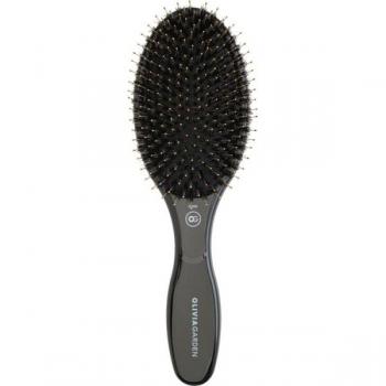 Brosse pneumatique oval noire Expert Care en sanglier et nylon Olivia Garden