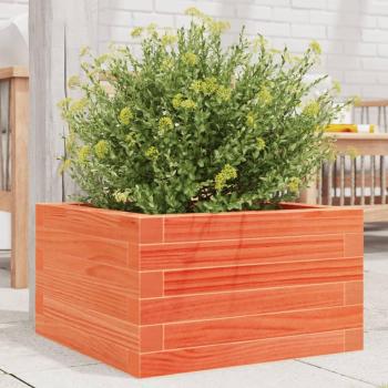 Outdoor Wax Brown Planter Box 40x40x23 cm Solid Pine