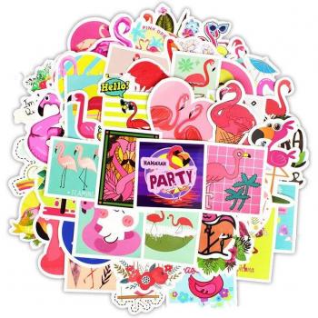 Flamingo Stickers for Baby Shower