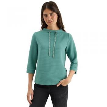 CECIL 3/4‑Ärmchen Sweatshirt – Jewel Green – Damen – 54 % Polyester, 40 % Viskose, 6 